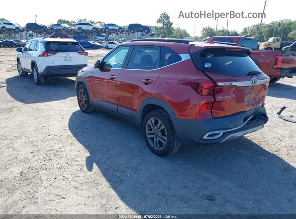 KNDEU2AA9M7090775 2021 KIA SELTOS Оранжевый Задняя левая четверть