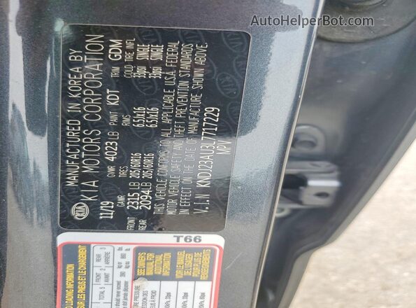 KNDJ23AU3L7717229 2020 KIA SOUL Black ძრავის განყოფილების ხედი