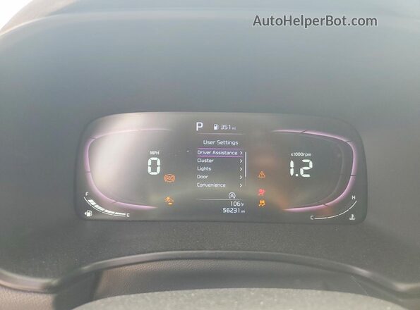 KNDJ23AU7P7199082 2023 KIA SOUL Red Vista del cuadro de instrumentos