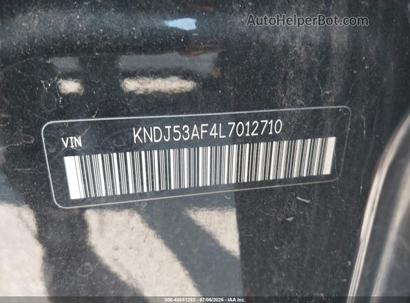 KNDJ53AF4L7012710 2020 KIA SOUL Black Вид підкапотного простору