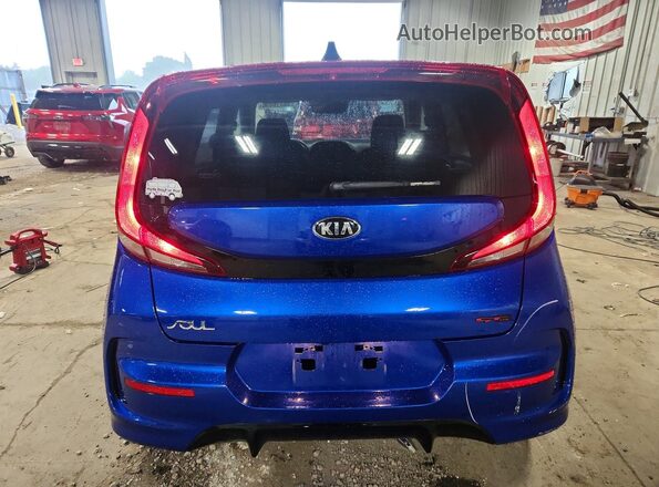KNDJ63AU1M7786121 2021 KIA SOUL Blue უკანა ხედი