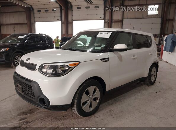 KNDJN2A22G7370286 2016 KIA SOUL White წინა მარცხენა ხედი სამი მეოთხედიდან