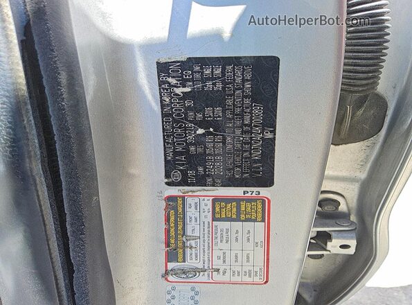 KNDJN2A24K7003897 2019 KIA SOUL Silver Շարժիչի բաժամունքի տեսք