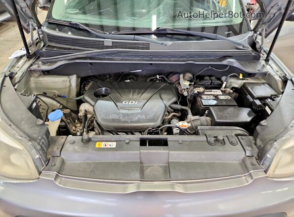 KNDJN2A25G7344877 2016 KIA SOUL Gray უკანა სალონის ხედი