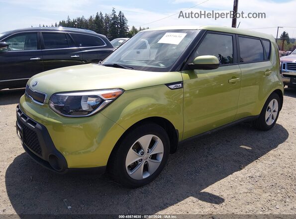 KNDJN2A26G7847172 2016 KIA SOUL Green წინა მარცხენა ხედი სამი მეოთხედიდან