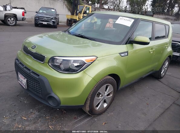 KNDJN2A2XG7871345 2016 KIA SOUL Green წინა მარცხენა ხედი სამი მეოთხედიდან