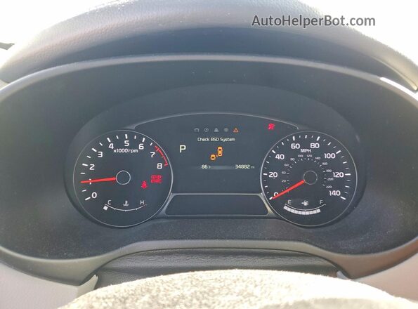 KNDJP3A50K7662909 2019 KIA SOUL Silver Սարքավորումների վահանակի տեսք