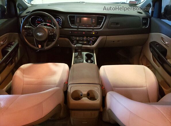 KNDMA5C11J6380707 2018 KIA SEDONA Black Առջևի վահանակի տեսք