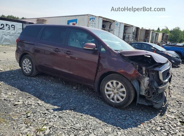 KNDMA5C12H6270730 2017 KIA SEDONA Burgundy Front right