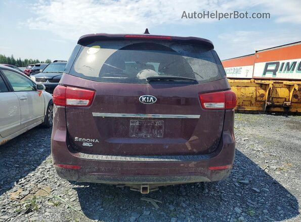 KNDMA5C12H6270730 2017 KIA SEDONA Burgundy Rear view