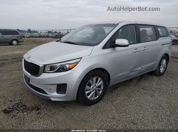 KNDMA5C14G6182664 2016 KIA SEDONA Silver Front left