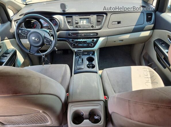 KNDMB5C10G6101303 2016 KIA SEDONA Black Widok deski rozdzielczej