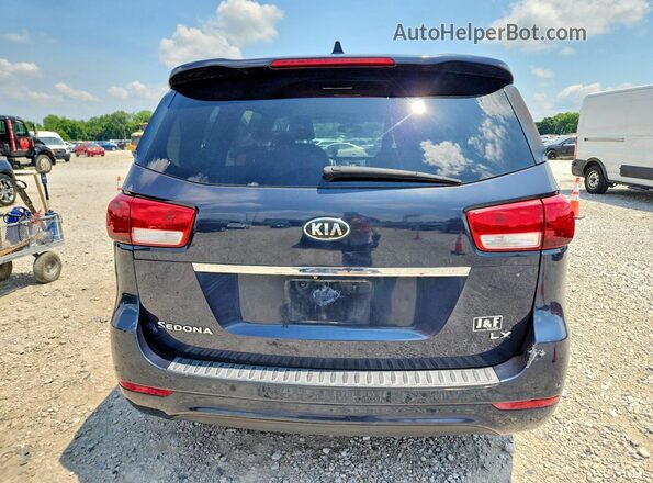 KNDMB5C10G6101303 2016 KIA SEDONA Black Widok z tyłu