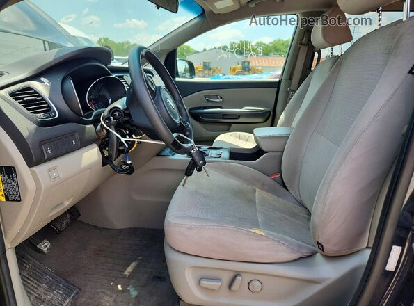 KNDMB5C10G6101303 2016 KIA SEDONA Black Widok wnętrza z przodu