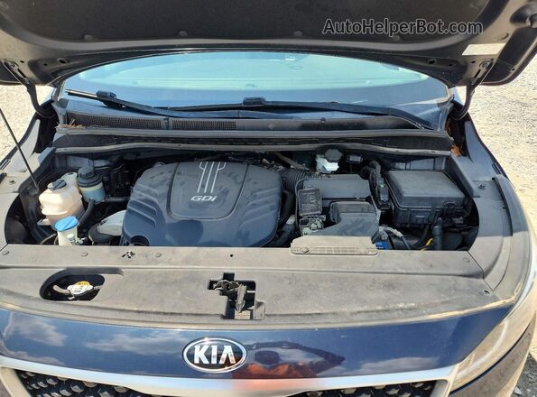 KNDMB5C10G6101303 2016 KIA SEDONA Black Widok komory silnika