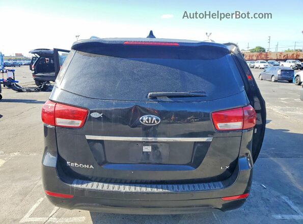 KNDMB5C10G6114021 2016 KIA SEDONA Black Հետևի տեսք