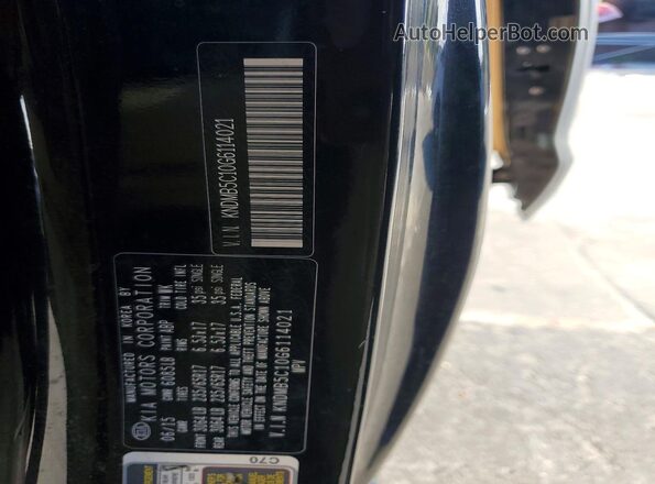 KNDMB5C10G6114021 2016 KIA SEDONA Black VIN կոդի պիտակի տեսք