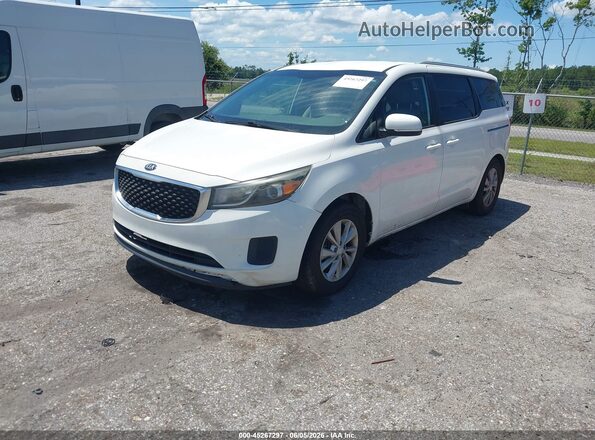 KNDMB5C10G6119588 2016 KIA SEDONA White Front left