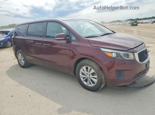 KNDMB5C10H6228618 2017 KIA SEDONA Бордовый Передняя правая четверть