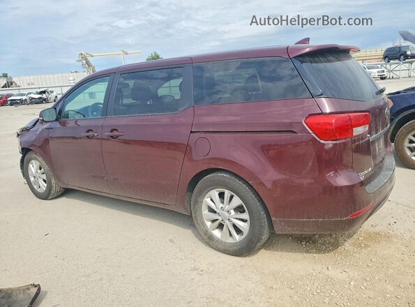 KNDMB5C10H6228618 2017 KIA SEDONA Бордовый Задняя левая четверть