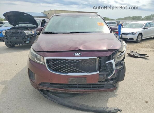 KNDMB5C10H6228618 2017 KIA SEDONA Бордовый Вид спереди