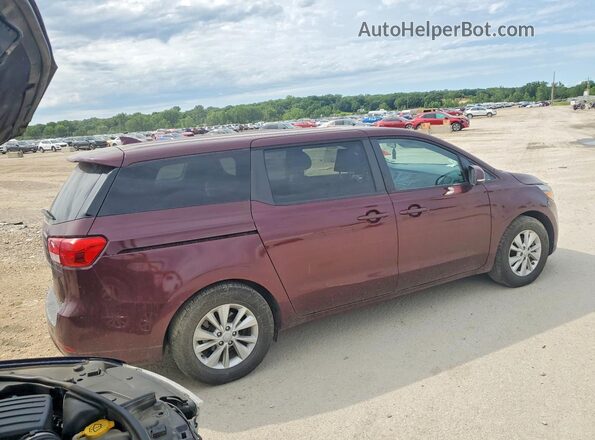 KNDMB5C10H6228618 2017 KIA SEDONA Бордовый Задняя правая четверть