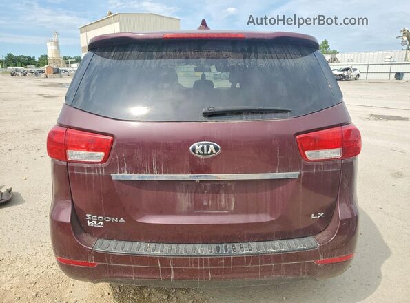 KNDMB5C10H6228618 2017 KIA SEDONA Бордовый Вид сзади