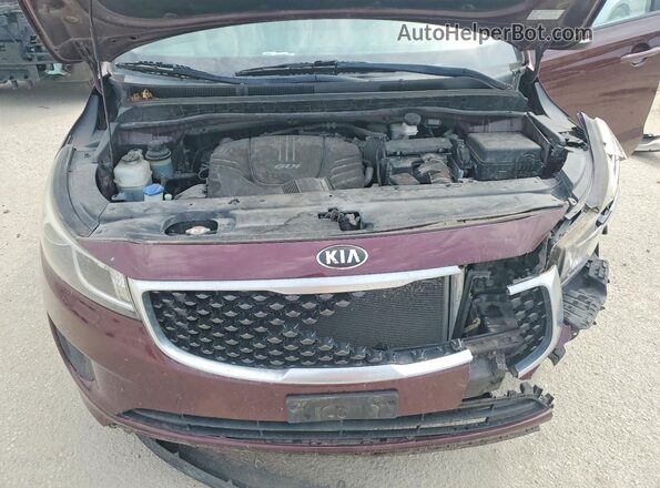 KNDMB5C10H6228618 2017 KIA SEDONA Бордовый Вид подкапотного пространства