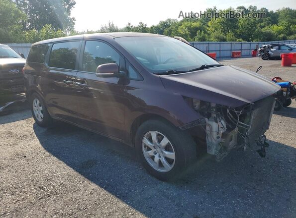 KNDMB5C10H6241157 2017 KIA SEDONA Burgundy წინა მარჯვენა