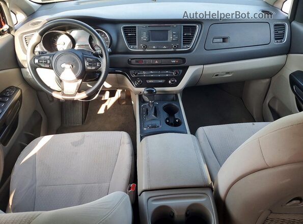KNDMB5C10H6241157 2017 KIA SEDONA Burgundy წინა პანელის ხედი