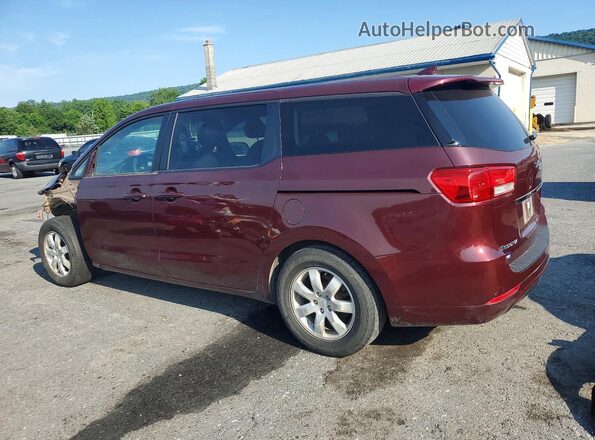 KNDMB5C10H6241157 2017 KIA SEDONA Burgundy უკანა მარცხენა