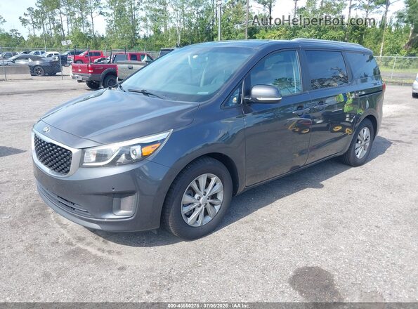 KNDMB5C10H6252823 2017 KIA SEDONA Gray Передня ліва чверть