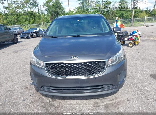 KNDMB5C10H6252823 2017 KIA SEDONA Gray Вид щитка приладів