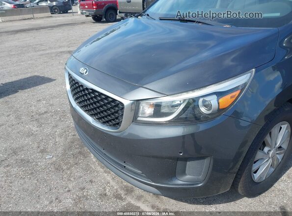 KNDMB5C10H6252823 2017 KIA SEDONA Gray Вид спереду