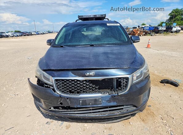 KNDMB5C10H6283814 2017 KIA SEDONA Blue Widok z przodu