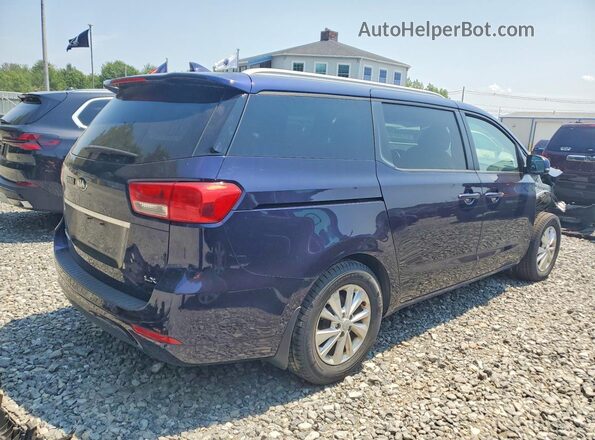 KNDMB5C10J6364138 2018 KIA SEDONA Blue Tył prawy