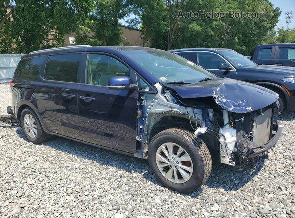 KNDMB5C10J6364138 2018 KIA SEDONA Blue Przód prawy