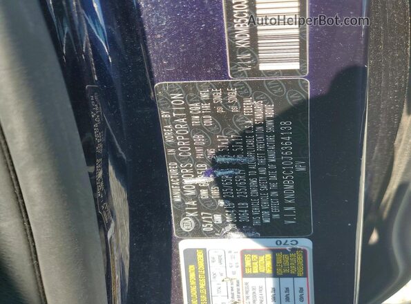 KNDMB5C10J6364138 2018 KIA SEDONA Blue Widok wnętrza 360 stopni