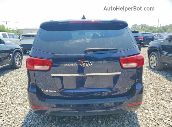 KNDMB5C10J6364138 2018 KIA SEDONA Blue Widok z tyłu