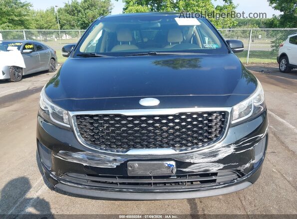 KNDMB5C10J6383658 2018 KIA SEDONA Черный Вид щитка приборов