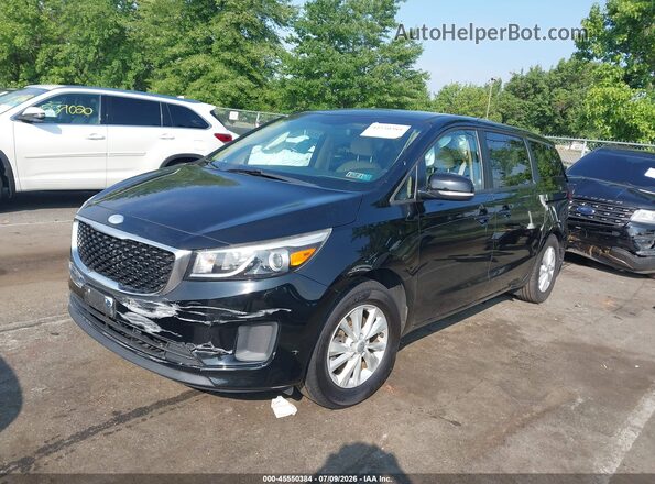 KNDMB5C10J6383658 2018 KIA SEDONA Черный Передняя левая четверть