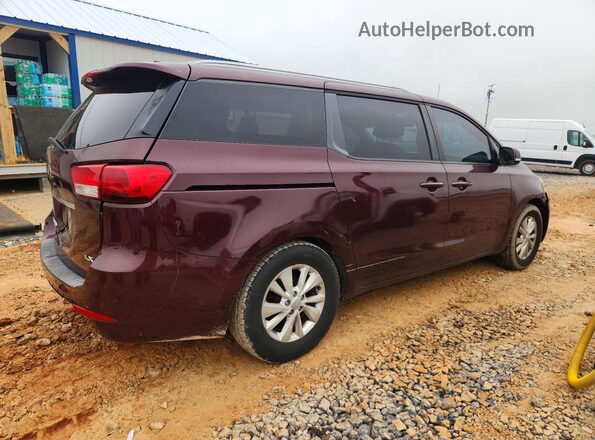 KNDMB5C11G6092188 2016 KIA SEDONA Темно-бордовый Задняя правая четверть