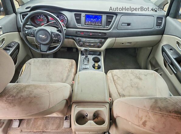 KNDMB5C11G6092188 2016 KIA SEDONA Темно-бордовый Вид панели приборов