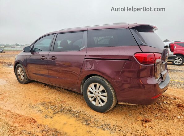 KNDMB5C11G6092188 2016 KIA SEDONA Темно-бордовый Задняя левая четверть