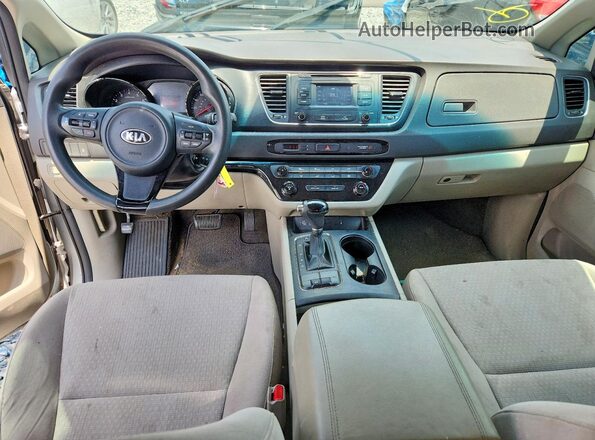 KNDMB5C11G6120989 2016 KIA SEDONA Silver წინა პანელის ხედი