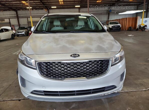 KNDMB5C11G6120989 2016 KIA SEDONA Silver წინა ხედი