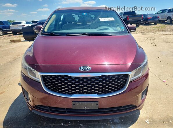 KNDMB5C11G6128834 2016 KIA SEDONA Maroon Вид спереду