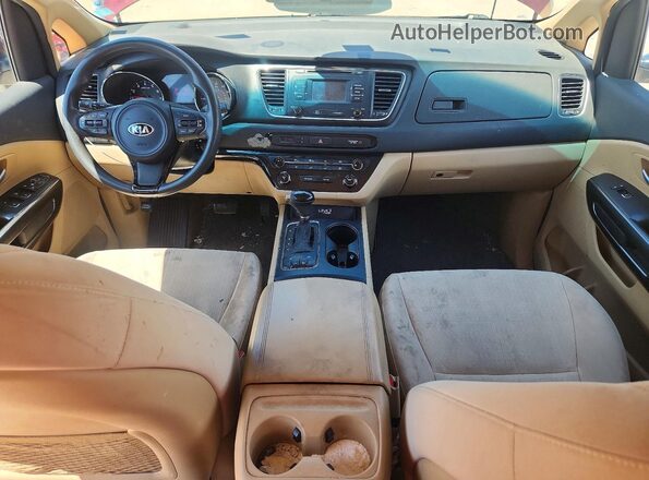 KNDMB5C11G6128834 2016 KIA SEDONA Maroon Вид панелі приладів