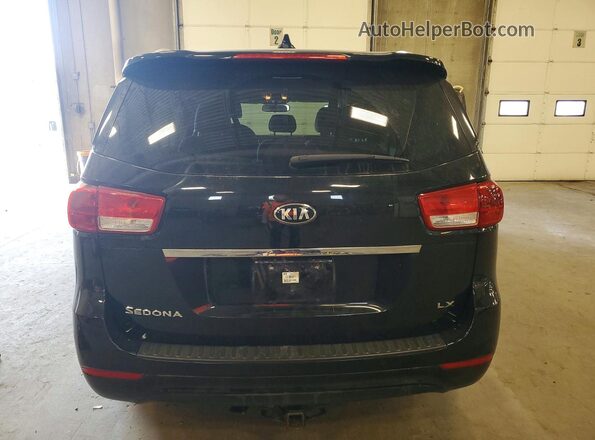 KNDMB5C11G6203791 2016 KIA SEDONA Black Вид ззаду
