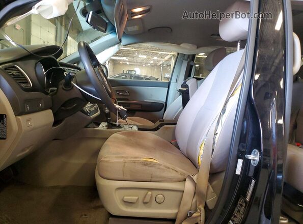 KNDMB5C11G6203791 2016 KIA SEDONA Black Вид салону спереду